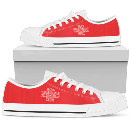 Nurse Red Canvas Sneakers With White Cross